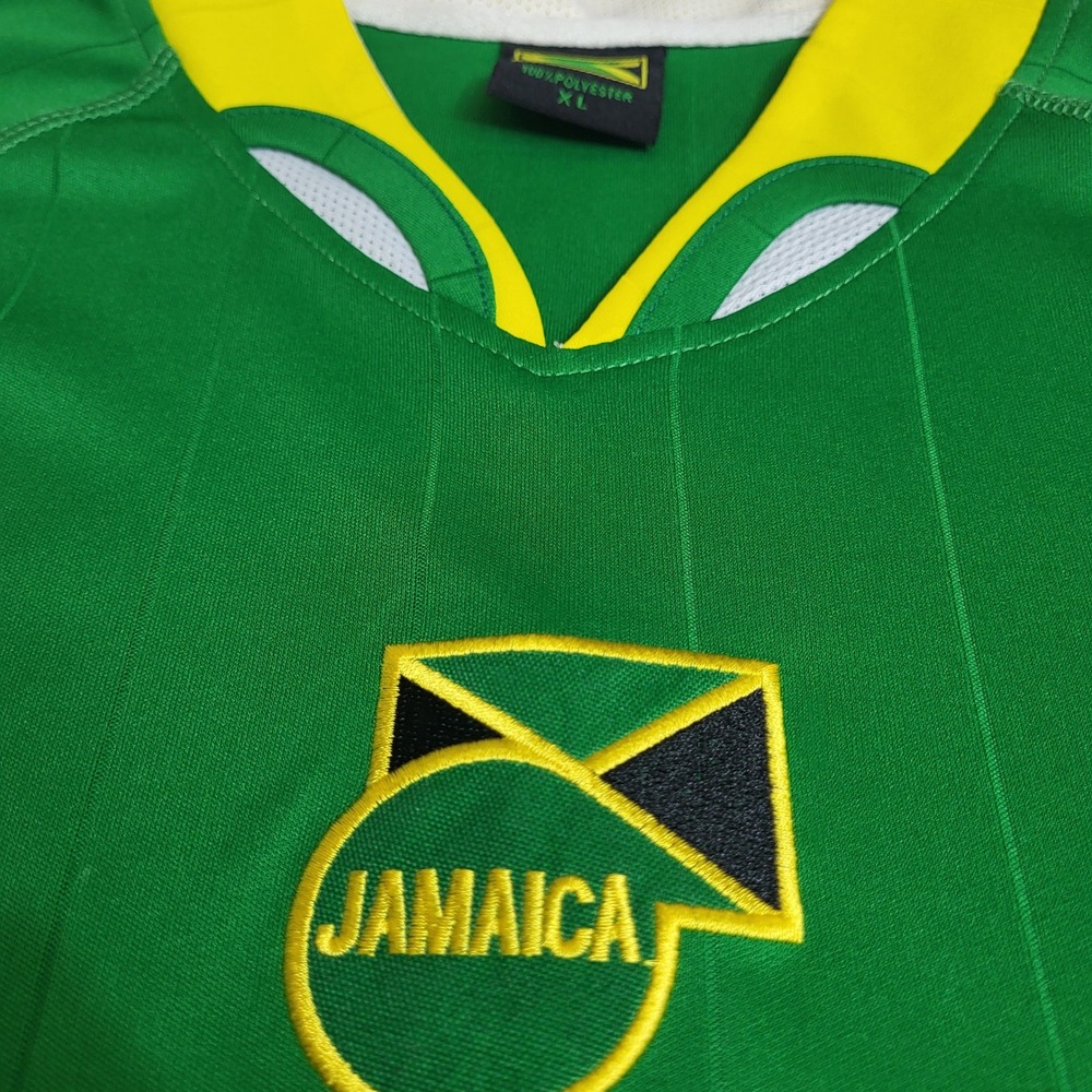 Jamaica Soccer Jersey Mens XL Green Yellow Football Futball Shirt Top - Picture 3 of 8